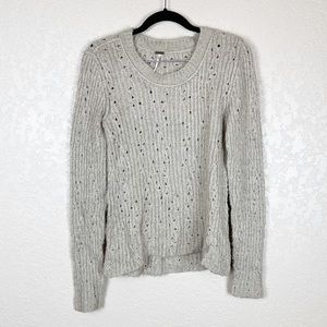 Free People tan knit sweater